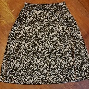 Brown with tan pattern skirt
